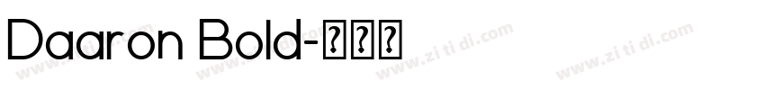 Daaron Bold字体转换